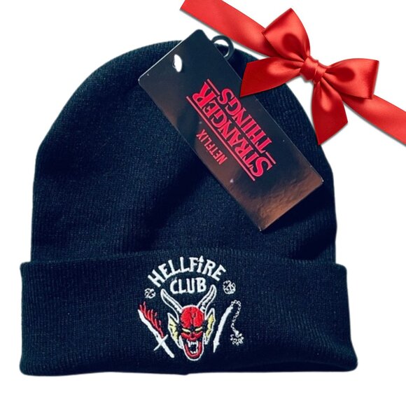 🔥 NWT Stranger Things Hellfire Club Beanie – Unisex - Picture 1 of 8